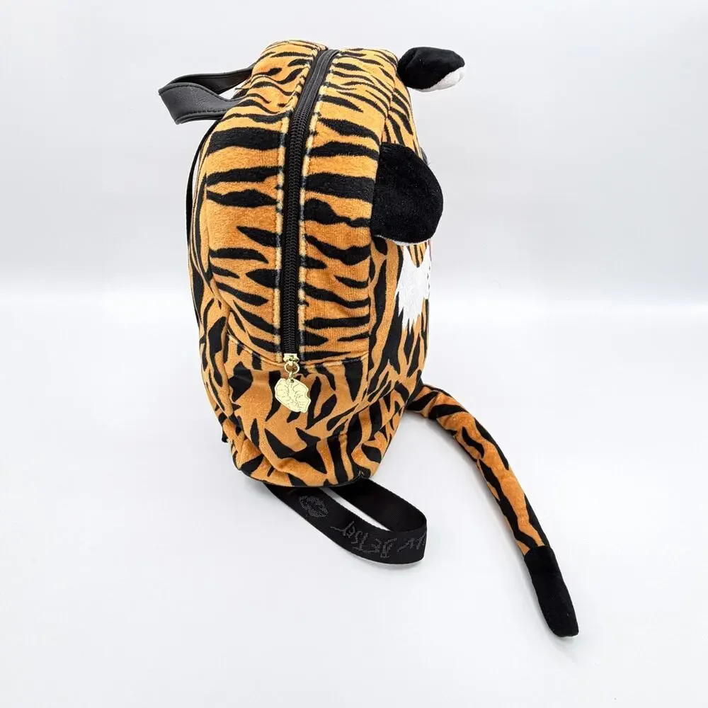 Luv Betsey Betsey Johnson Plush Tiger Face Backpack Rhinestone Ears